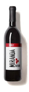 Photo of a bottle Miranda Vineyard Merlot wine